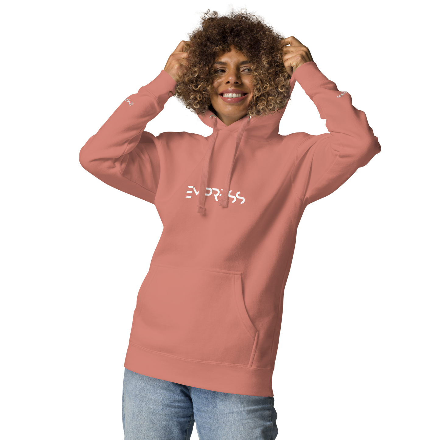 Dusty Rose Women's Hoodie - Comfortable and stylish hoodie for women in dusty rose color, perfect for casual wear and layering."