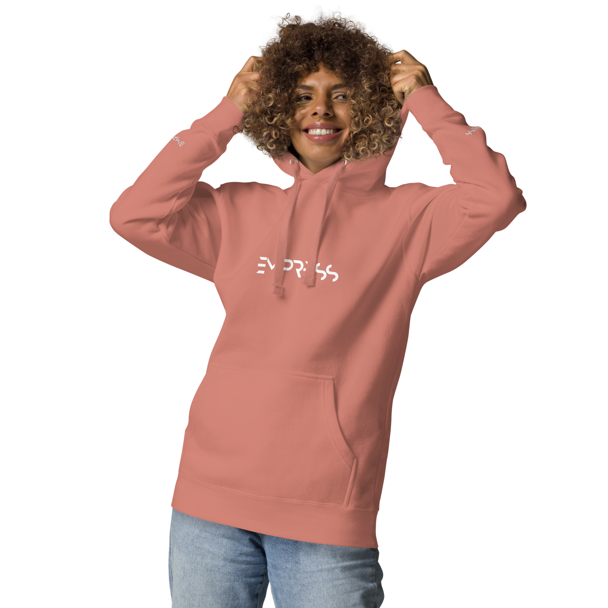 Dusty Rose Women's Hoodie - Comfortable and stylish hoodie for women in dusty rose color, perfect for casual wear and layering."